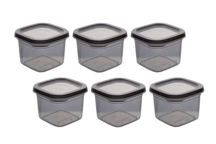 Hermia Set de 6 Cajas de Almacenaje Antracita